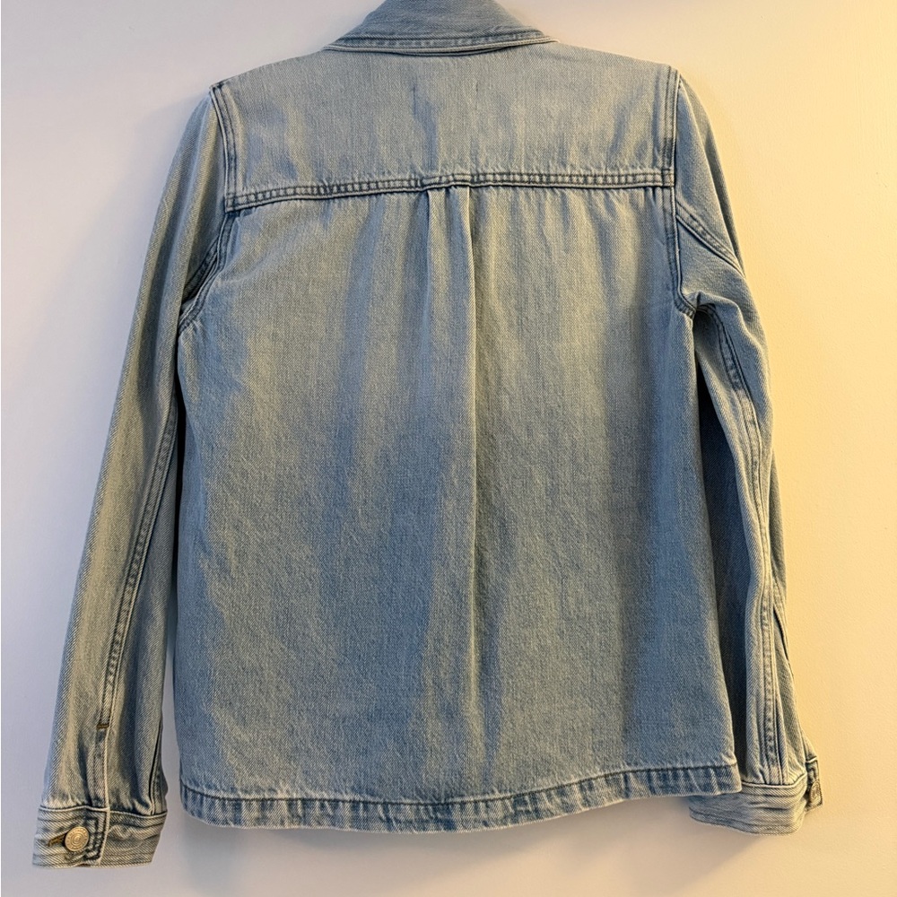 Frame Two-Tone Denim Jacket - Light and Dark Blue - Picture 6 of 6